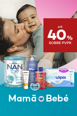 Produtos de Beb&eacute; e Mam&atilde; com destaque promocional de at&eacute; 40% sobre pre&ccedil;o de Venda ao P&uacute;blico Recomendado